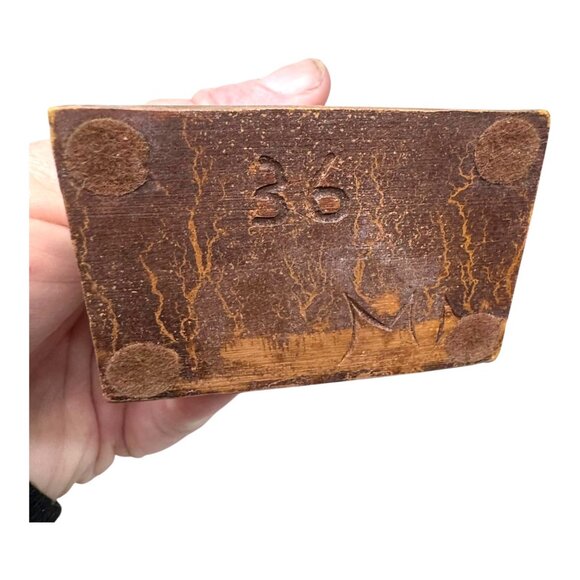 Carved Alaska Signed MM Coast Native Tribal Totem Pole Sculpture Handmade Art - Picture 4 of 8